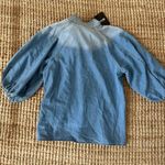 STYLEWE Light Blue Bow Design Denim Pullover Top NWT size S Photo 4