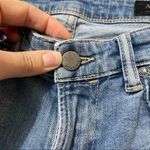 All Saints Distressed High Rise Skinny Jeans Raw Hem Womens 25 Blue Denim Zip Photo 4