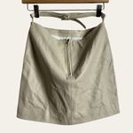 IRO Jaja Beige Belted Cut Out Leather Mini Skirt Size 2 Photo 5