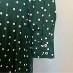 Boden Laura Polka Dot Jersey Midi Shirt Dress Size 12L Forest Green Long Sleeve Photo 9
