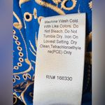 Cartolina Selena Blue Royal Azure Gold Eyelet Midi Skirt Size L NWT Size L Photo 13