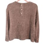 Blu Pepper  Cozy Life Teddy Bear Sweater V-neck Medium Soft Comfy Button Detail Photo 1