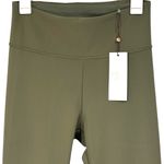 Calia Sculpt Vented Straight Dark Olive Cropped Pants Womens NWT Size Medium Green Photo 1