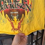 Vintage 2002 Harley Davidson reworked cropped tee top tank cowboy texas diy Orange Size L Photo 3