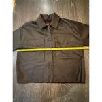 OAT New York Women's Black Faux Leather Shirt Jacket Size S Long Sleeve Photo 5