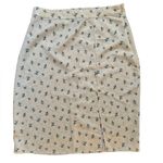 BCBG Max Azria Butter Yellow Floral Slit Skirt Sz 4 | Coquette Soft Girl Slip Photo 1