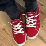 Jellypop Red Sneakers Slip On Lace Up Canvas  Womens 8 Photo 1