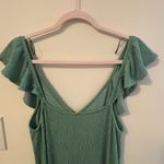 ZARA  Midi Dress Vibrant Green With Ruffles Photo 5
