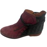 VeraCruz Artisan Distressed Leather Bootie Shoes Plum and Black Euro 38 US 7.5 Photo 3