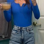 Amazon Royal Blue Notch Bodysuit Photo 1