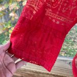 Chico's Women's Vintage Red Asian Print Lightweight Jacket Size 3 (U.S. XL) Photo 6