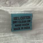 Letarte Women’s Size M White Cotton Voile Embroidered Swimsuit Cover Up Tunic Size M Photo 6