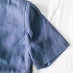 Ralph Lauren  Black Label Vintage Blue Linen Blazer Jacket Womens 8 Photo 7