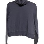 Athleta Nirvana Cropped Funnel Neck Sweatshirt Black Women’s Size Medium Photo 4