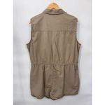 Pact Safari Romper Shortalls Womens XL Khaki Organic Cotton Elastic Waist Photo 7
