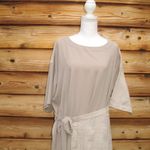 NWT Pas de Calais Lagenlook Oversize Wrap Dress Tan Photo 5