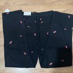 PacSun Nwt  Rose Embroidered Black High Waisted Straight Leg Jeans 23 Photo 6