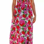Cupshe  Women's Floral Halterneck Smocked Bodice Maxi Beach Dress New Photo 0