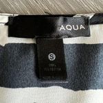 AQUA Womens Small Striped Top Black and White Photo 3