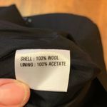 EAST Wool skirt 14 Black Cream Embroidered Design on bottom Fringe Zip Closure Photo 4