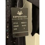 Esperanza Women's Black Short Sleeve Sweater Dress Turtle Neck Size Small Photo 1