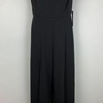 Black Bebe Open Leg Slits Scuba Jumpsuit Large NWT Photo 4