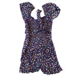 Band of The Free Coraline Purple Floral Crossover Boho Dainty Mini Dress Medium Photo 2