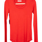Wilfred  Free Red Diapason Long Sleeve Knit Top Scoop Neck Women's Small Photo 0