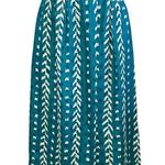 Jonathan Martin Vintage Teal Pleated Full Skirt Photo 0
