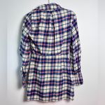 ZARA  Women’s Plaid Flannel Button Front Shirt Mini‎ Dress Medium Photo 4
