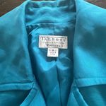 Talbots  Collection Linen Silk Blue Lightweight Blazer Jacket Pockets Womens Sz 8 Photo 7