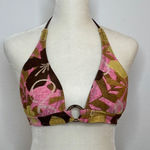 Hobie  tie bikini top.  Size Medium.  Padded cups.   Wood embellishment. Photo 0