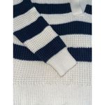 Madewell  striped waffle-knit Henley sweater polo collar, size large, MSRP $118 Photo 6