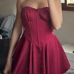 Pretty Little Thing Red Corset Dress Photo 0