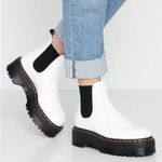 Dr. Martens  women white leather platform chelsea Quad boots size 11 Photo 1