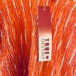 True Destiny NWT orange white striped Latin festival crop top Photo 2