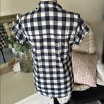 J.Crew polo pop over 100% cotton gingham checks short sleeve shirt blouse S Photo 5