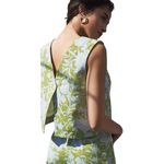 Maeve Anthropologie  London Rear Button Floral Tank Green Size S Photo 1