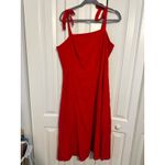 Draper James Draper‎ James RSVP Red Sleeveless Tie-Strap Midi Dress XL Womens Photo 6