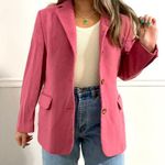 Vintage L.L. Bean • cashmere wool blend hot pink barbie core blazer Size 4 Photo 0