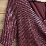 Adrianna Papell Size 6 Bethany Wrap Front Sequin Full Length Gown Photo 6