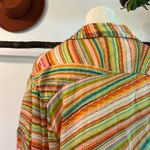 frankie's bikinis  Fifi Sustainable Disco Yellow Print Button Front Shirt Size S Photo 4