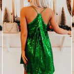 Oh Polly Glam sequin v neck mini dress NWT Photo 1
