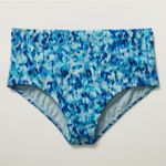 Athleta 🆕 NWOT  High Waist Swim Bottom Bikini Dark Lapis Blue Print Size Medium Photo 4