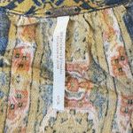 Free People  Blue Gold Magic Mystery Tunic Small Oversized Bell Sleeve Bohemian Photo 11