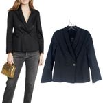 AYR The Coast Double Breasted Blazer Jacket Black Size 2 Photo 2