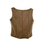 Dazy Brown Retro Mod Bow Crop Top Size S Hook Eye Closure Sleeveless Y2K Style Photo 4