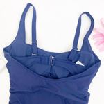 Athleta  Square Neck Bra Cup Tankini Top: Navy Dress Blue Photo 5