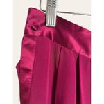 Fleur Du Mal Bordeaux High Waist Dressy Satin Crepe Silk Tuxedo Pants Size 8 Pink Photo 3