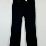 Madewell  Mid Rise Kick Out Crop Jeans Black Flare Stretch Minimalist US 23 NWT Photo 6